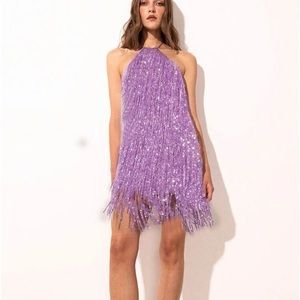 Shein Lavender Haze Fringe dress